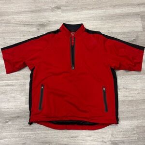 Sun mountain rainflex ss Men's Performance Half-Zip Jacket red L waterproof